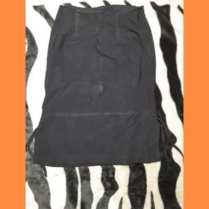 Long Black Dress Skirt With Tie Sides